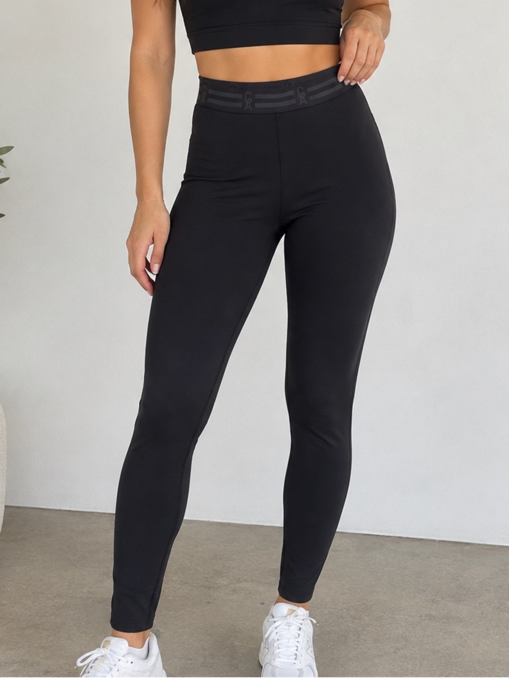 Good American Blackout High Rise Compression Leggings Black Size 3